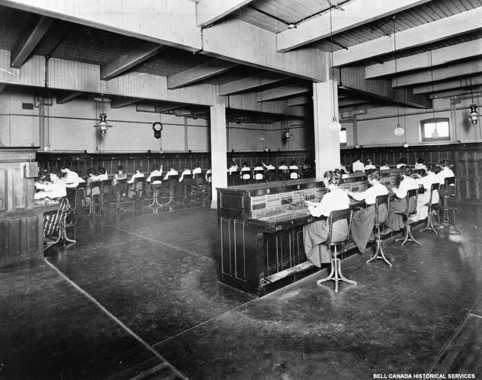 Bell Canada's central office was built at Bellevue Avenue and Oxford Street in 1907. It was a telephone exchange and home to the Bell Telephone School for Operators. It was closed in 1932 because technological change made it redundant. Since 1954 it has been home to Precision Vacuum Products. - Photo courtesy: Bell Canada Historical Services